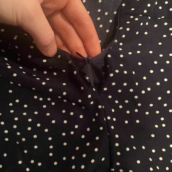 polka dot blue dress size small - Picture 2 of 2